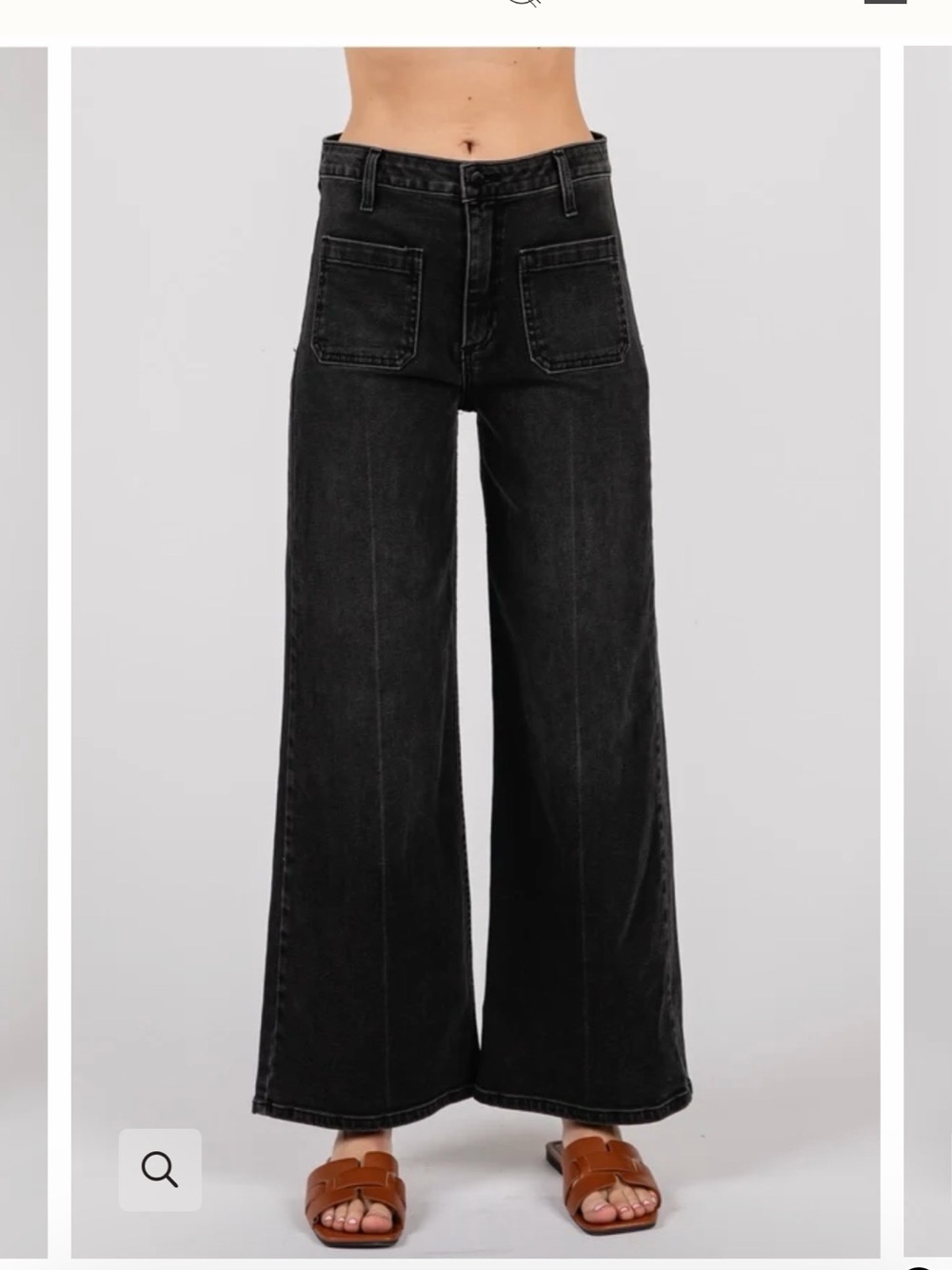 We The Free Black High-Waist Wide Leg Jeans